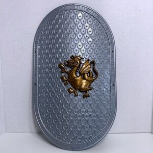 Silver Knight Golden Dragon Shield Costume Accessory Medieval Cosplay Fantasy
